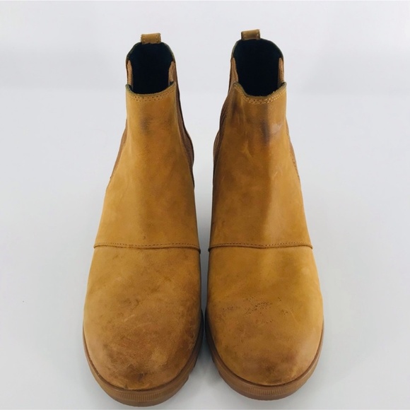 Sorel Women's Joan Of Arctic Wedge II Ankle Booties Camel Brown Size 10 - Picture 1 of 8